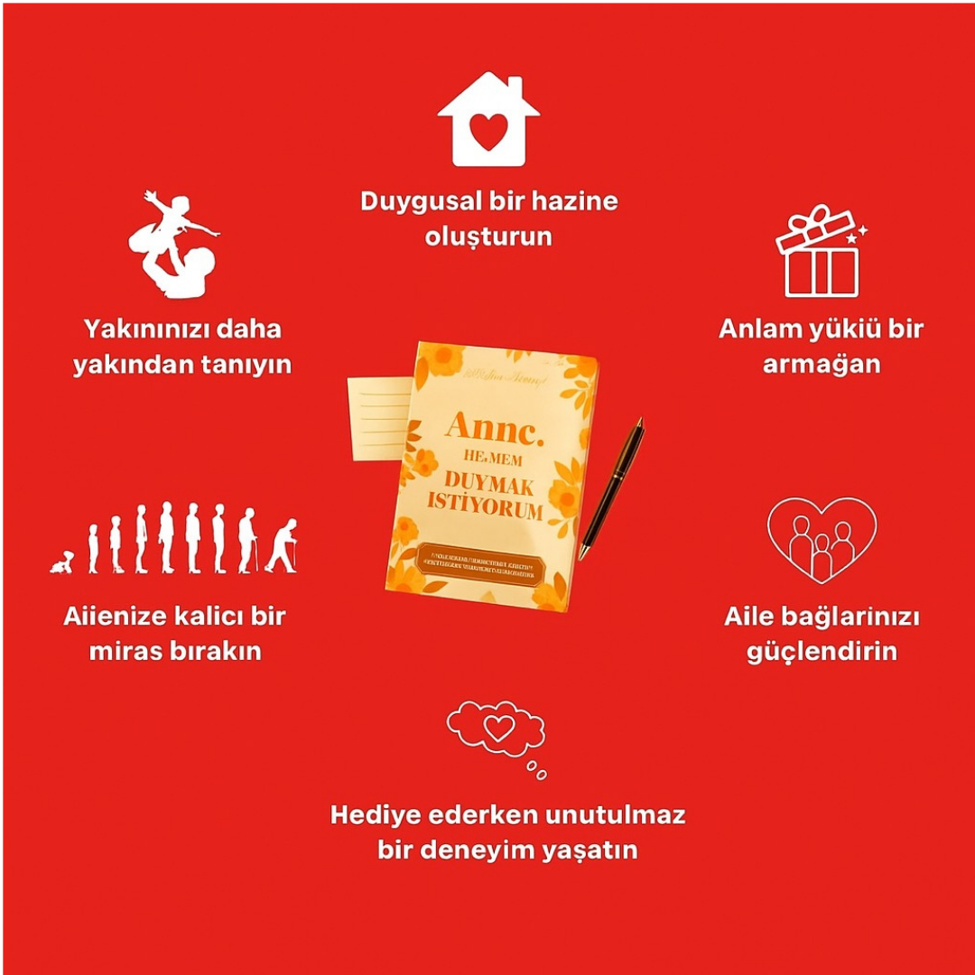 Kalpten Sayfalar™ Anne/Baba Anı Günlüğü - Kalpten Kalbe Miras